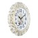 Watching clock, interior: flowers, "hoston", silent, d-40.5 cm, white gold