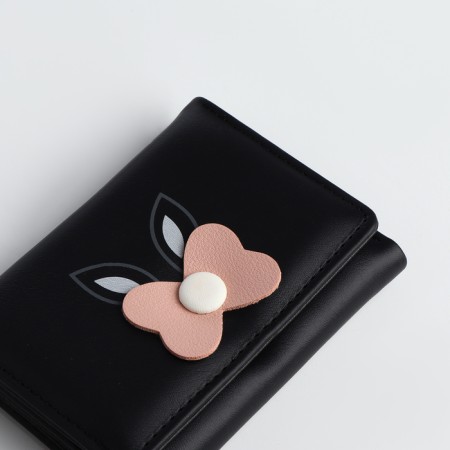 Kid wallet on the button, black color-2