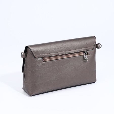 Bag-clate on magnet, long belt, bronze color-2