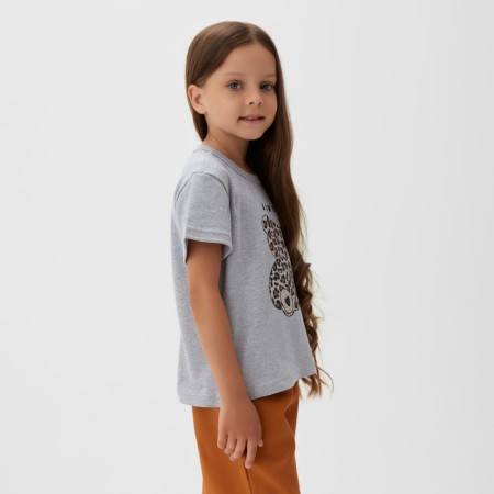 Children's T-shirt KAFTAN LOVE R.30 (98-104 cm), gray-2