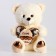 Soft toy "Bear" with heart, 30 cm, light color