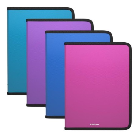 Plastic folder A4, 327 x 228 x 30 mm, Erichkrause "Diagonal Vivid". Lightning around, 500 μm, mix