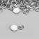 Shirt button, closed, d = 9.5 mm, white color