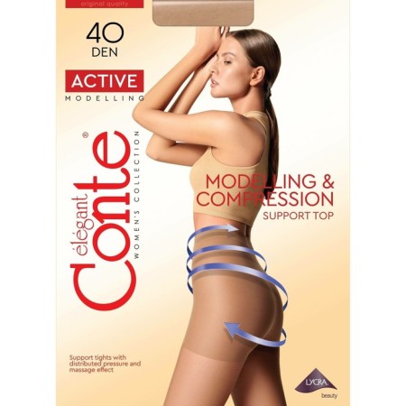Female tights Conte Elegant Active, 40 Den, size 5, color Shade-3