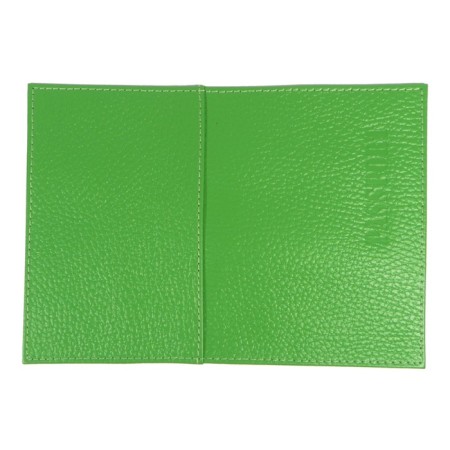 Cover for a passport with a pocket, green color