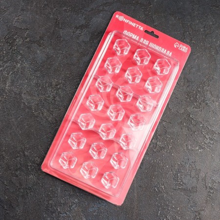 Konfinetta Chocolate Form "Secret", 27.5 × 17.5 × 2.5 cm, 21 cells (2.5 × 2.2 × 2 cm)-4