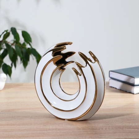 VAZA Ceramics Table "Mandy" 19 cm, white-1