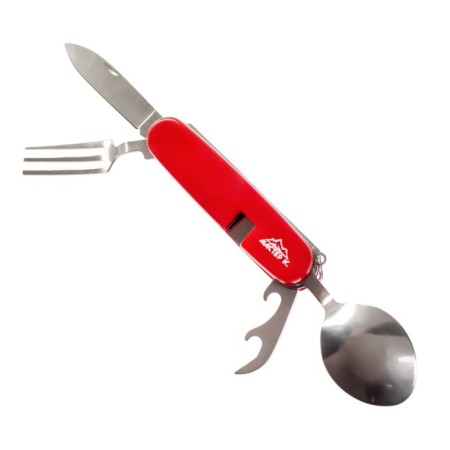 Tourist set 4V1: knife, fork, spoon, opener mix-3