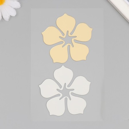 Mirror sticker "flowers" 20x10 cm-1