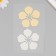 Mirror sticker "flowers" 20x10 cm