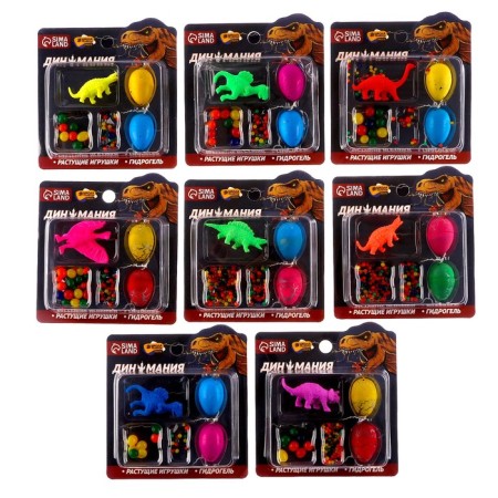 Growing toys "dinomania", with a hydrogel, mix-6