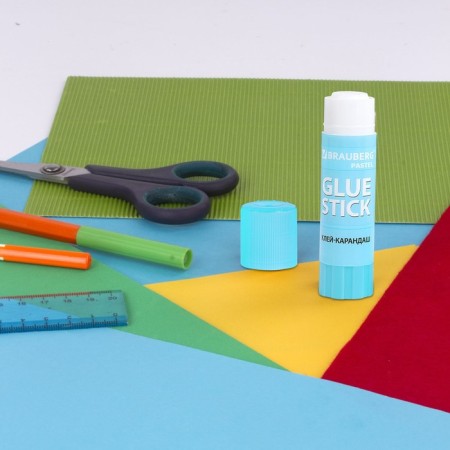 PVP 15 g glue Brauberg Pastel, 4pcs, blister 271250-12