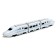 The train is "fast", works from batteries, light and sound, length 65 cm