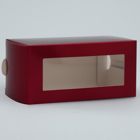Makarun box, confectionery packaging "Bordeaux", 12 x 5.5 x 5.5 cm-3