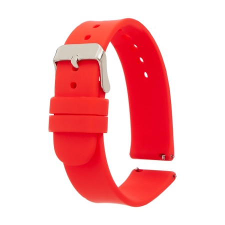 Smart hours strap, 20 mm, silicone, red