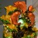 The desktop fountain from the network, the backlight "Three carps" 32x29x19 cm