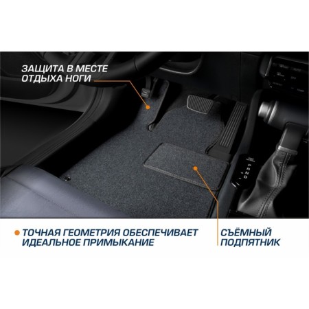 Textile mats in the Business car for Kaiyi X3 2023-n., Graphite, 6 parts-5