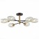 Ceiling EVOLUCE lamp. Sle155502-06. Gloa. 6x40 watts, E14, 68x68x22 cm, black color, brass