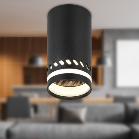 Lamp wall-flowing spot era OL50 BK, 56x110 mm, IP20, GU10, 12W, black color