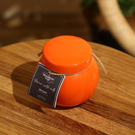Aromatic candle in a jar 150 g, paraffin, Marigold-2