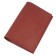 Cover for a passport, department for credit cards, red color