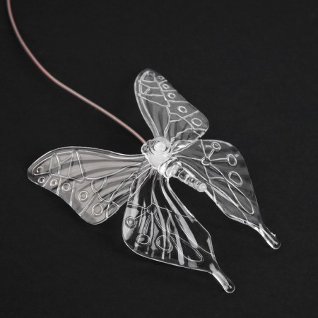 Garden lamp on the solar battery "Butterflies", 12.5 × 86 × 12.5 cm, 6 LED, glow of multi-4