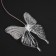 Garden lamp on the solar battery "Butterflies", 12.5 × 86 × 12.5 cm, 6 LED, glow of multi