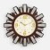 Wall clock, series: interior "Rays of the Sun", smooth move, d = 53 cm, with a mirror, brown