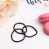 Hair gum "Tofi" (set 20 pcs) 3.5 cm, black