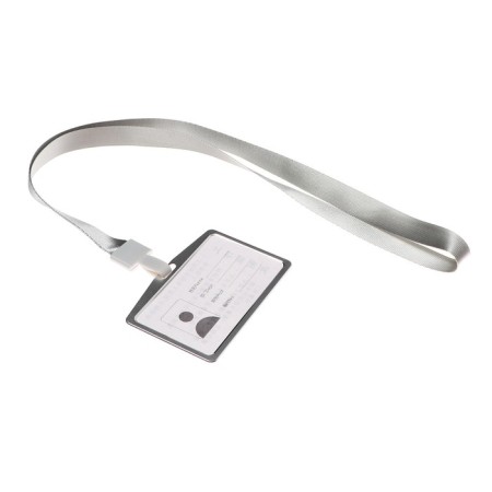 Badege-carman horizontal (external 98 x 58mm), internal 85 x 54 mm, metal, silver, tape 40cm-2