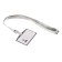 Badege-carman horizontal (external 98 x 58mm), internal 85 x 54 mm, metal, silver, tape 40cm