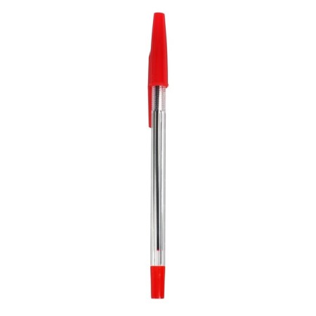 Ballic handle, 0.5 mm, red rod, transparent, corrugated holder-2