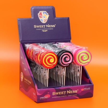 Caramel Lolling "curl" on a mango stick, Babb Gam and Tutti-Fruti, 30 g