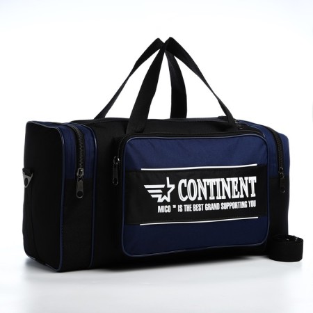 Road bag with lightning, 3 outer pockets, long belt, black/blue color
