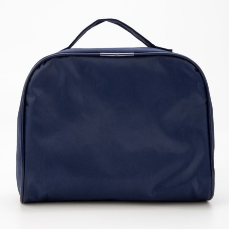 Cosmetic bag with a handle, blue color-3