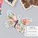 Butterflies cardboard "Flower" set 12 pcs h = 4-10 cm on magnet