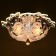 Economic light chandelier with PDU 33101/3 3x40W E27, LED backlight, chrome, 40x40x19 cm