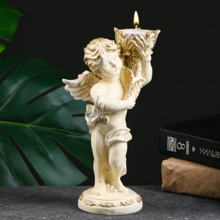 Summary "Angel" in the left hand, white mother of pearl 14x8x22cm