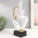 Souvenir Polystone Bust "couple - tenderness. Flowers" White with gold 29.5x7x16 cm