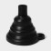 Double dispenser for soap and detergent Raccoon, with a sponge included, 300 ml, black color