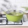 Trendy Style, 4 liters, glass cover, anti -stick coating, green color