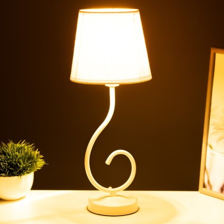 Lamp table bourgeois 1x15W E14 16x16x40cm white/yellow Risalux-2