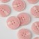 Button, 4 punctures, d = 21 mm, pink color