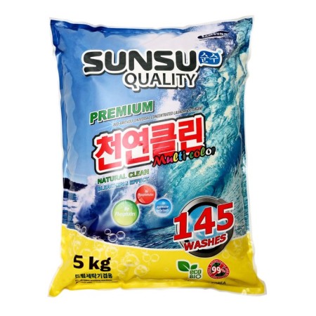 Sunsu-Q washing powder, concentrated, for washing colored linen, 5 kg