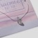 Pendant "on the fishing line" Crystal, white color in silver, 30 cm