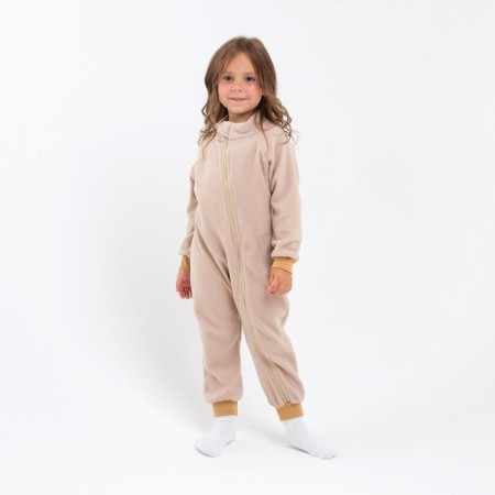 The overalls collar-hard-old is children, beige color (Beige), height 104-110 cm