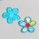 Decor for the work of acrylic "Children's drawing. Blue flower" 3.5x3.5 cm