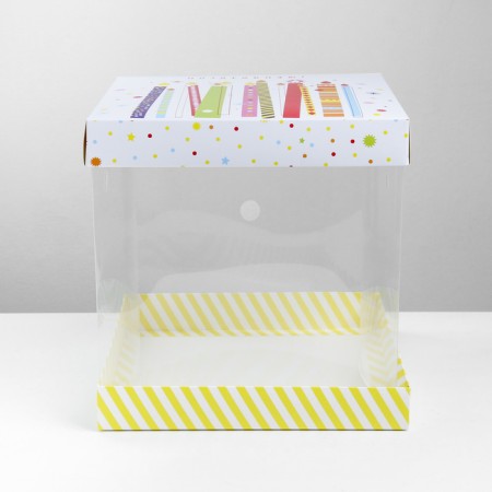 Cake box, confectionery packaging, “Congratulations!”, 30 x 30 cm-1