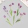 Plastic stickers "Flowers and quotes. Lilac" set 12 pcs 8.5x21.5x0.2 cm