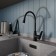 MILARDO MILARDO M07BL2FM05 kitchen mixer, pouring 180 mm, flexible spout and shower nozzle, black mA